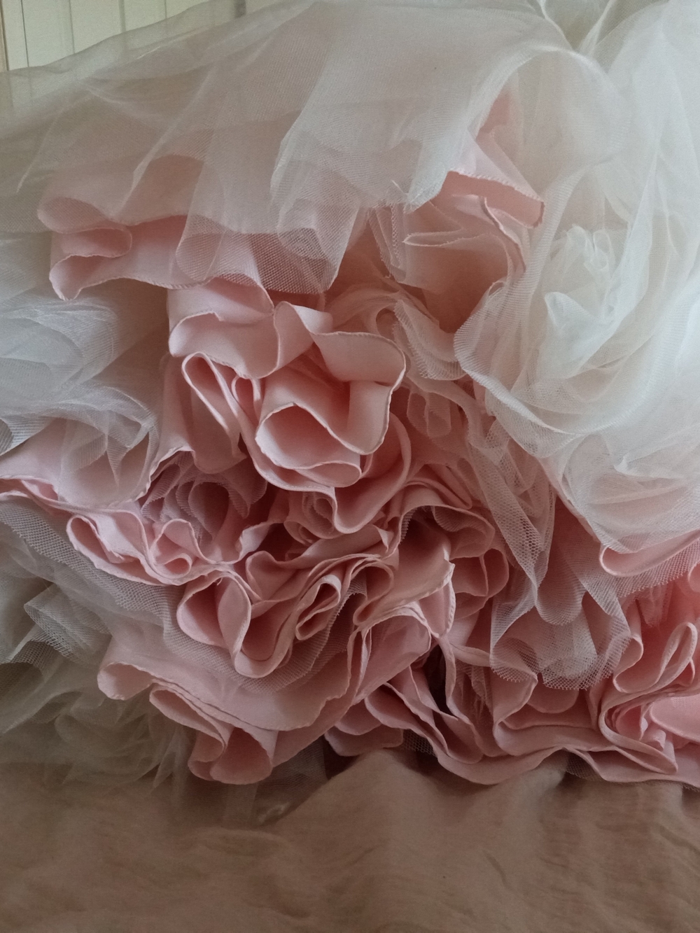 David's Bridal Lace/Tulle Flower Girl Dress - Picture 6 of 7